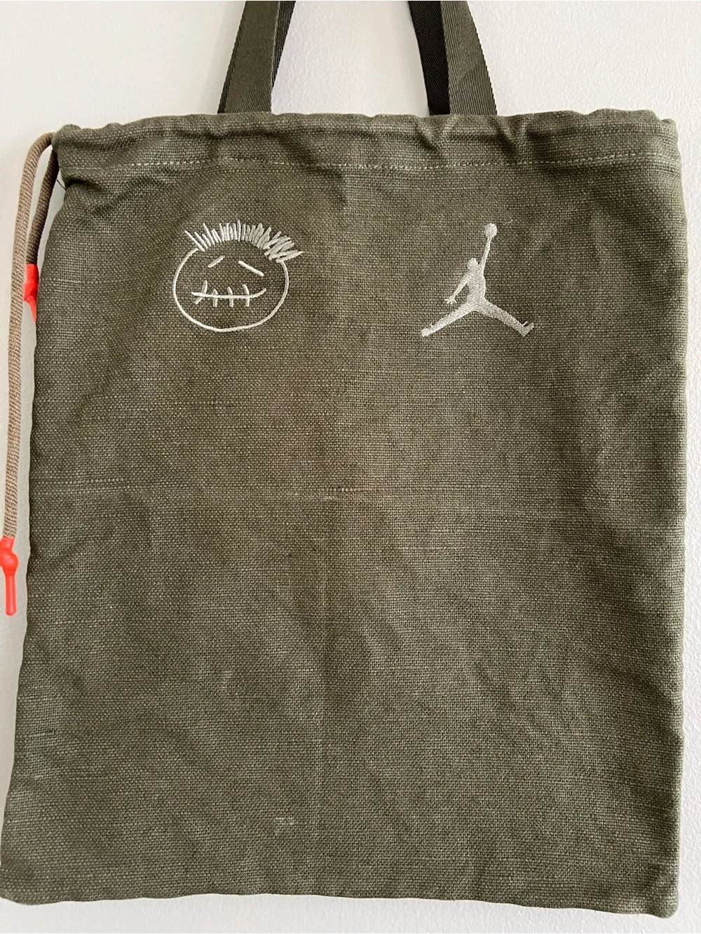 Travis Scott Jumpman Cactus Jack Nike Jordan Shoe Dust Tote Bag Only Green *Hole